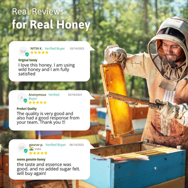 Wild Honey Combo (Pack of 3) - Himalayan, Central Indian and South Indian Honey